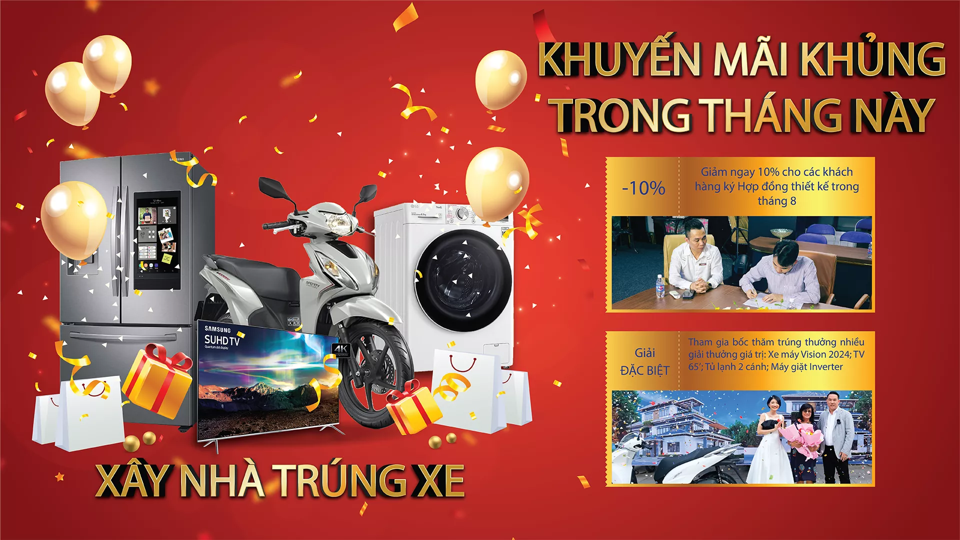 Khuyến mãi xây nhà trúng xe