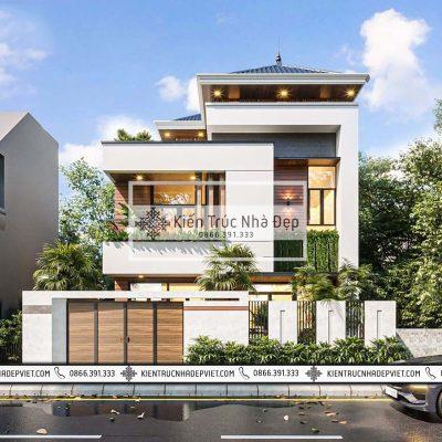 Mẫu nhà phố 3 tầng 1 lửng 5x18m 3 phòng ngủ