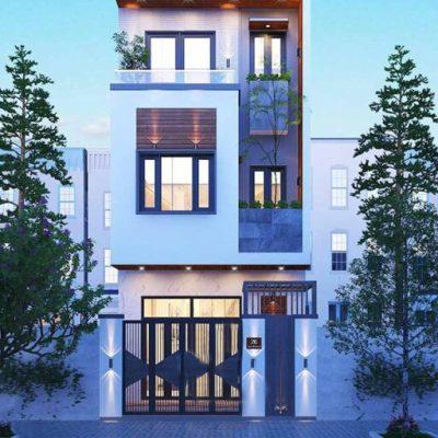 Mẫu Nhà Phố 4 Tầng 5x8m Có Phòng Thờ